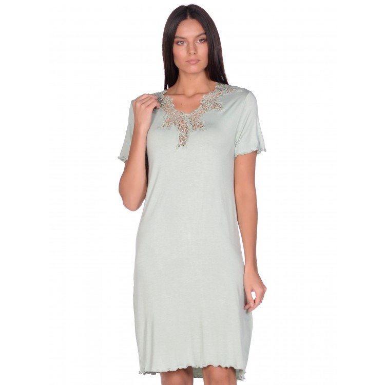 Женская трикотажная сорочка 125-green, Reina