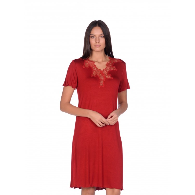 Женская трикотажная сорочка 125-red, Reina