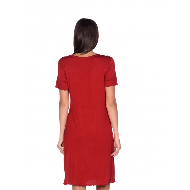 Женская трикотажная сорочка 125-red, Reina