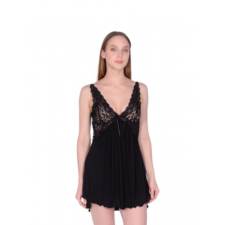 Женская бамбуковая сорочка 106-black, Reina