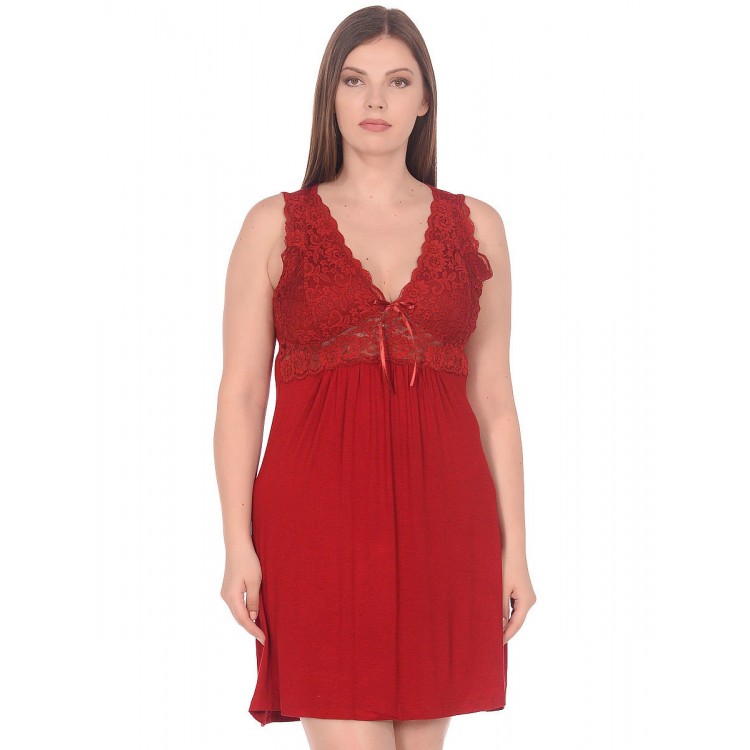 Женская бамбуковая сорочка 151 red, Reina