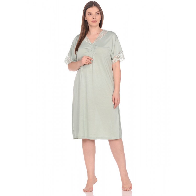 Женская трикотажная сорочка 154-green, Reina