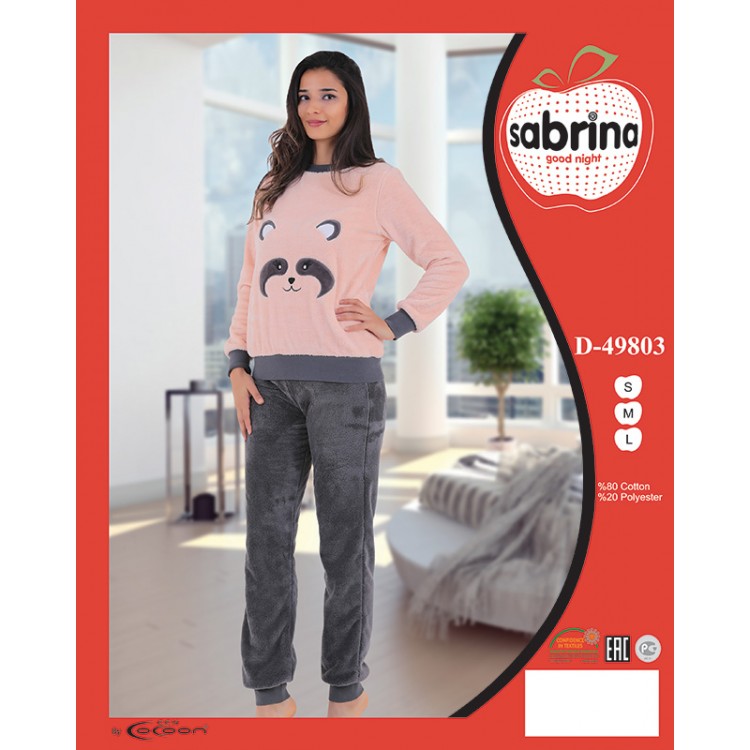 Теплая женская пижама D49803, SABRINA