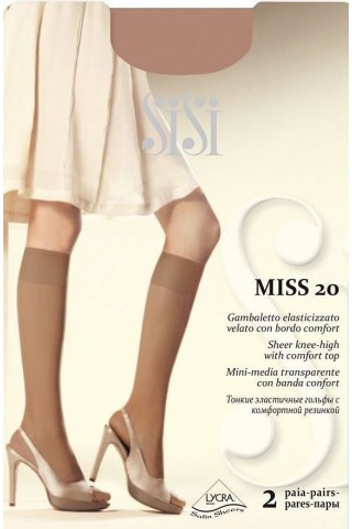 Гольфы (2 пары) Miss 20 New - nero, Sisi