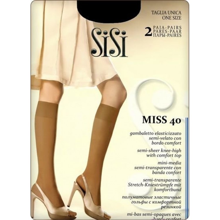 Гольфы женские (2 пары) Miss 40 New - miele, Sisi