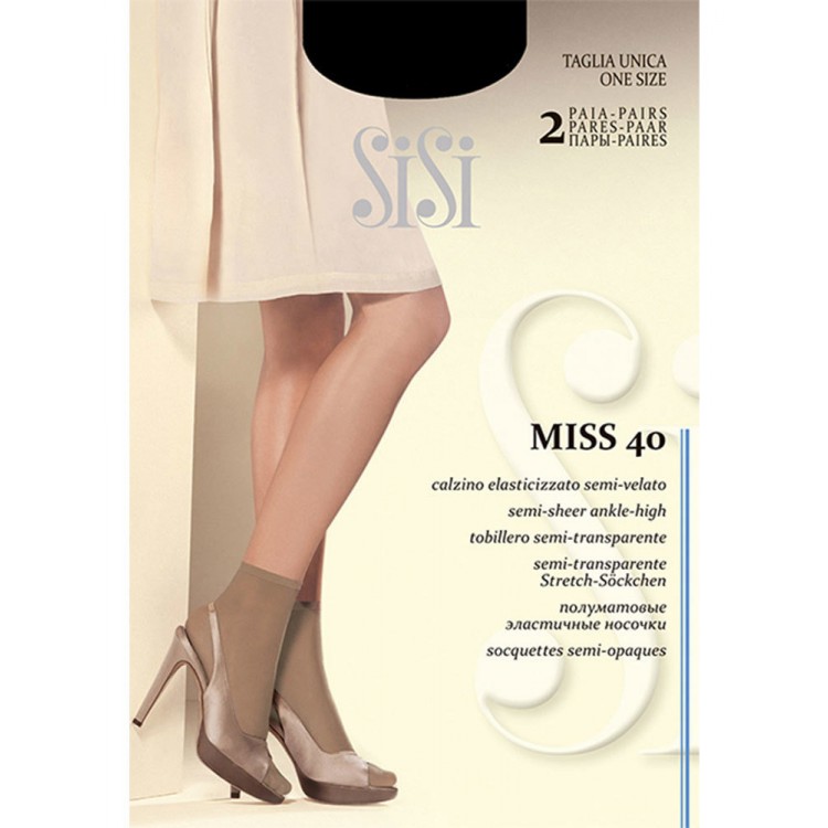 Носки женские (2 пары) Miss 40 New - nero, Sisi