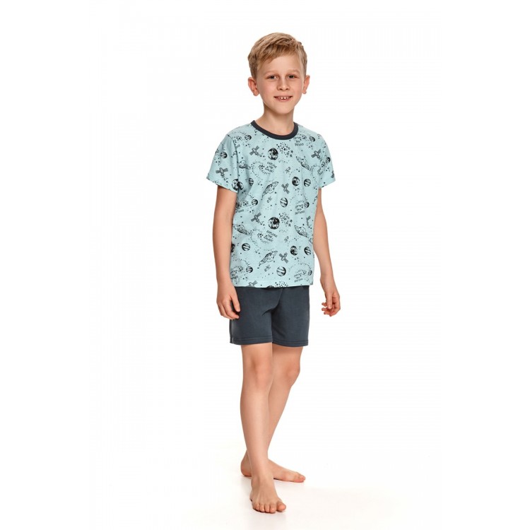 Пижама для мальчиков с шортами 390/391 SS21 MAX голубой/серый, Taro