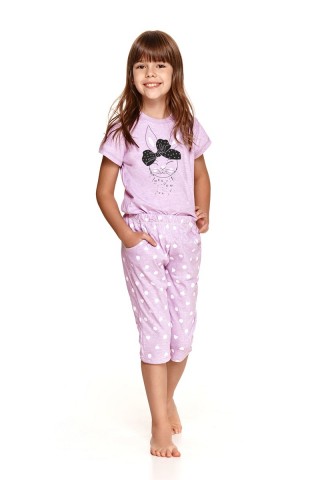 Пижама для девочек со штанами 2213/2214 SS21 BEKI лиловый, Taro