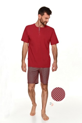 Пижама мужская с шортами 2736 S22 MAKSIM красный, Taro
