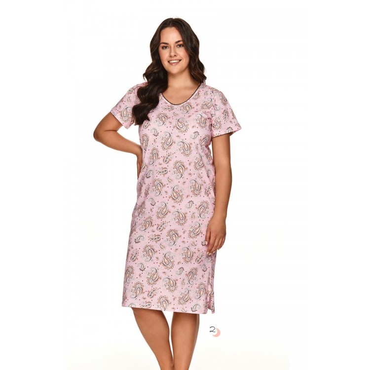 Сорочка женская домашняя длинная 2702 S22 WANDA розовый, Taro