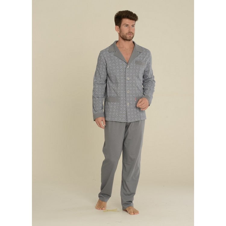 Мужская пижама хлопковая 538 grey CARLO, DE LAFENSE