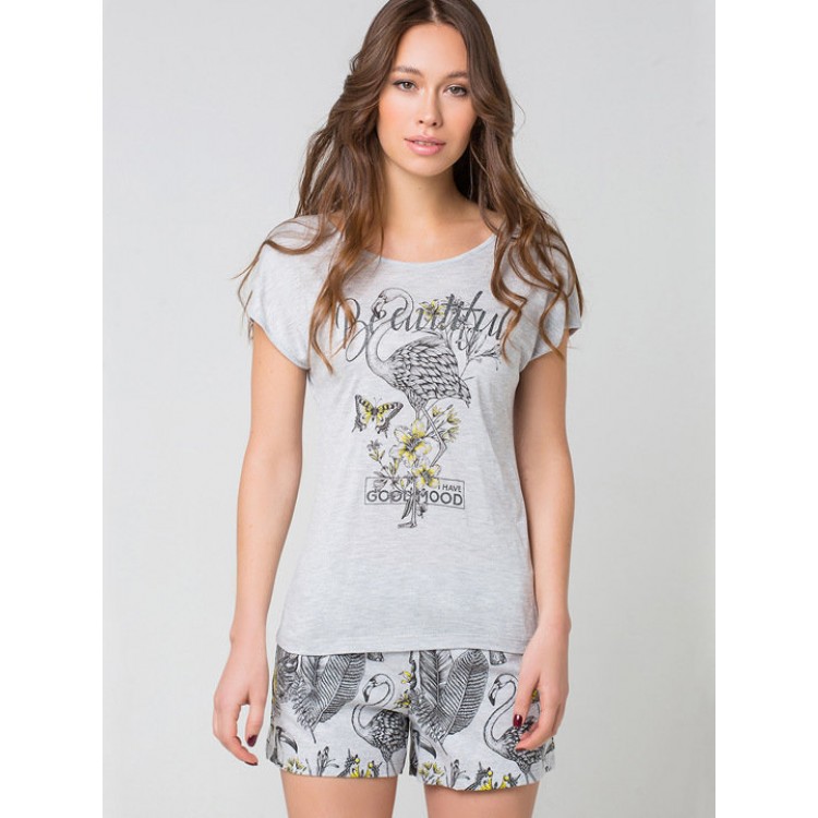 Женская пижама с шортами 2259-gray, Trikozza