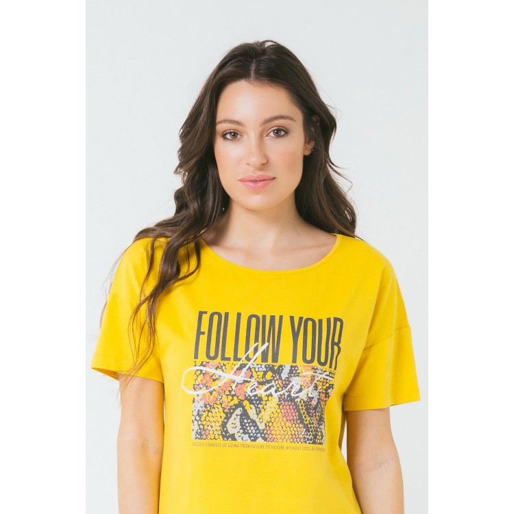 Пижама женская с бриджами Е2281/ЯЗ - yellow, Trikozza