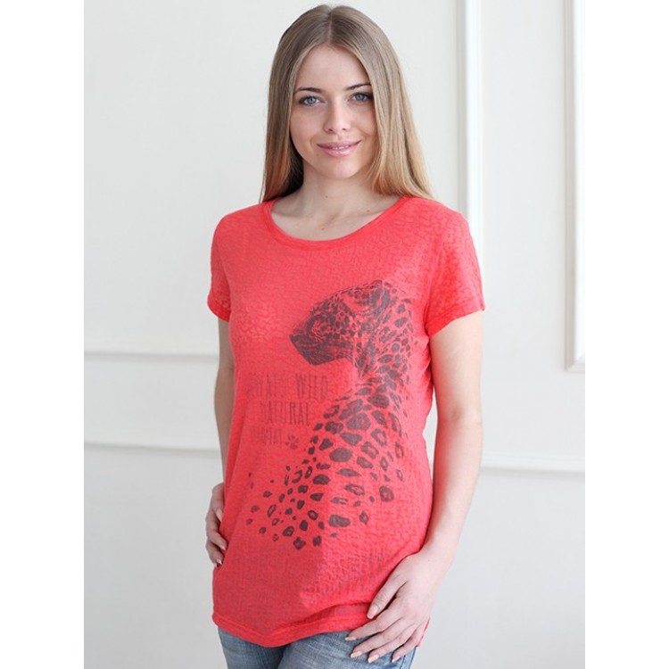 Женская футболка с коротким рукавом 3540-coral, Trikozza