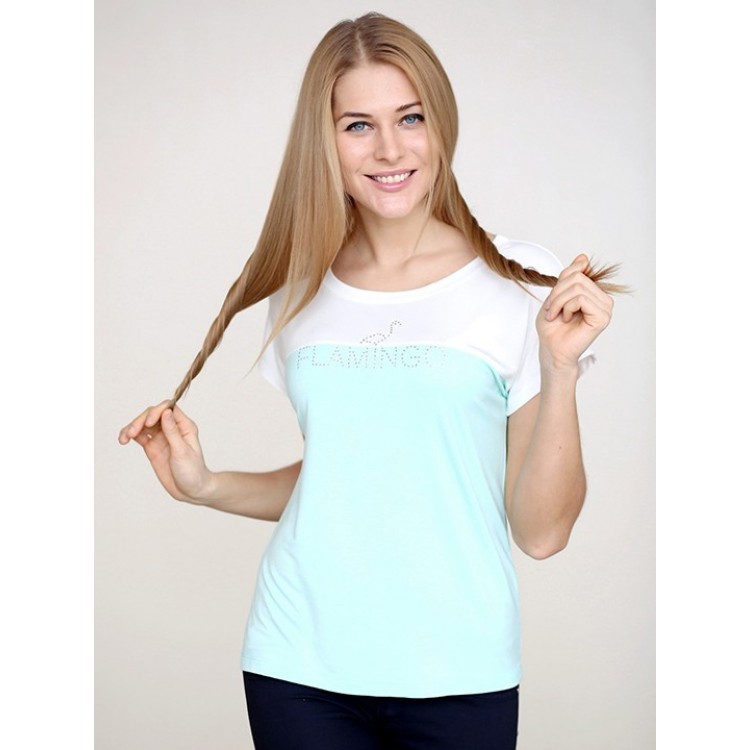 Женская футболка из вискозы 3555-mint, Trikozza