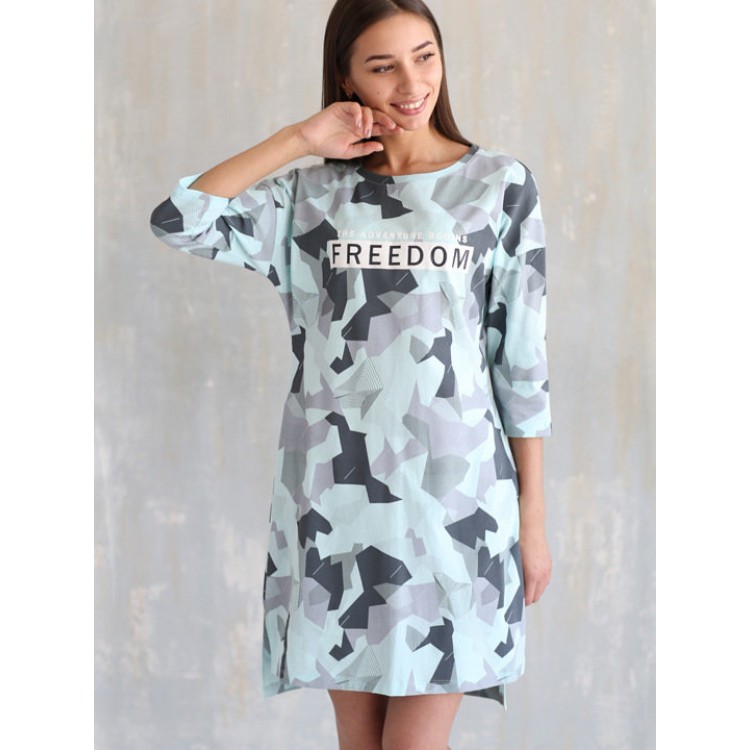 Хлопковое домашнее платье 5150, Trikozza