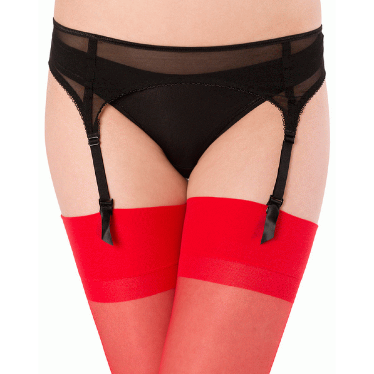 Красные женские чулки под пояс 15 den CALZE-red, VENEZIANA