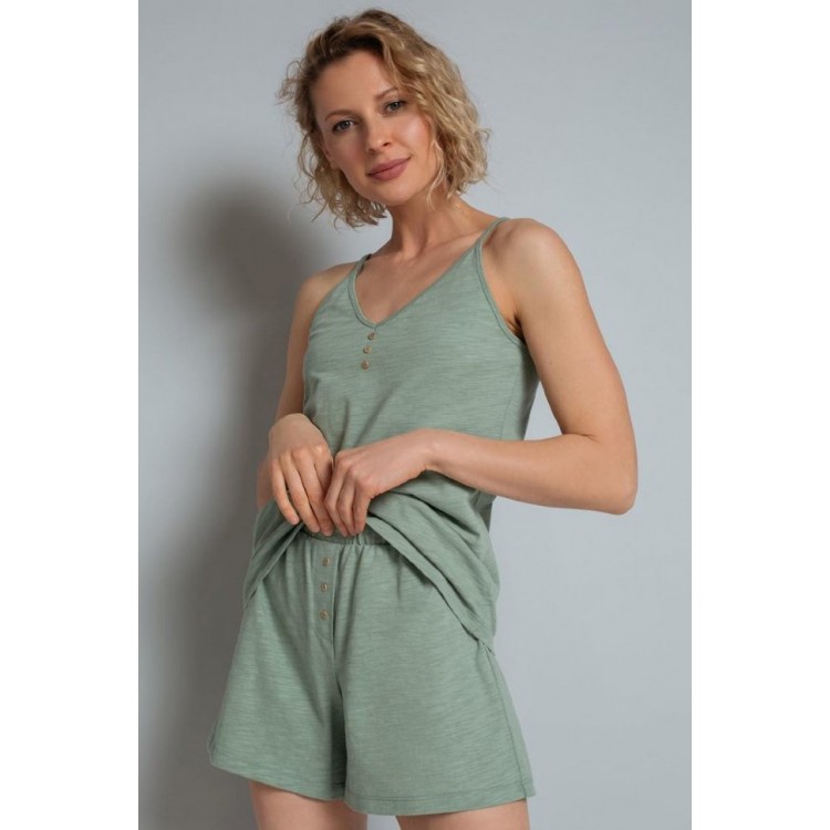 Пижама женская с шортами Е20006 "Pastel green", Very Neat