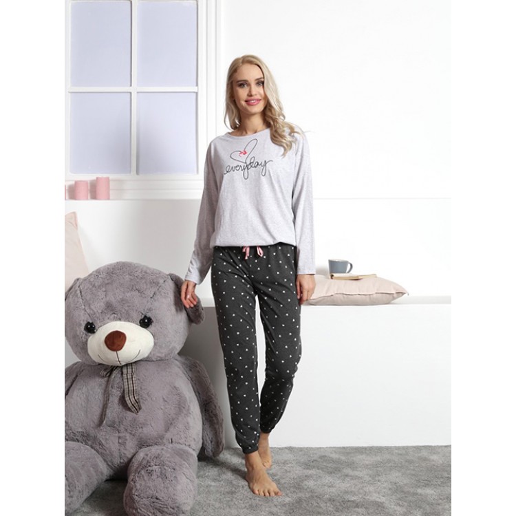Пижама женская с брюками 002091 0619 grey