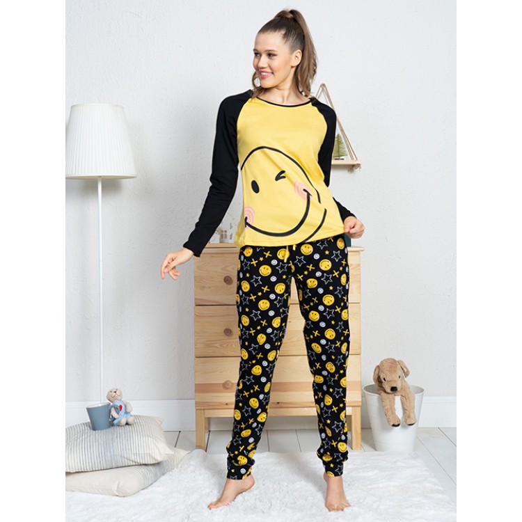 Пижама женская с брюками 004011 3687 yelow