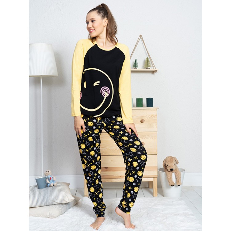 Пижама женская с брюками 004011 3687 black