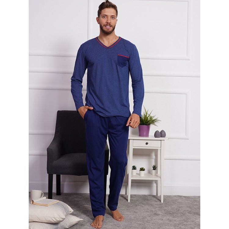 Пижама мужская с брюками 004063 2326 blue