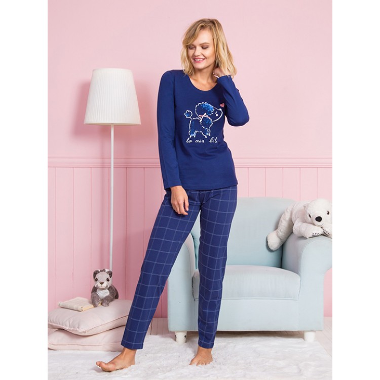 Пижама женская с брюками 004069 0491 blue