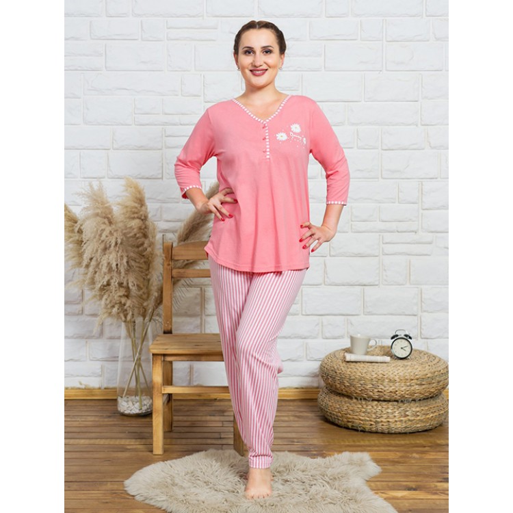 Комплект женский домашний с брюками 004243 1623 pink