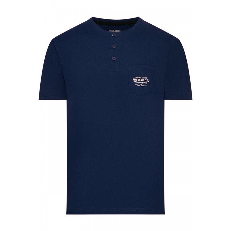Пижама мужская с брюками 37051 GURU blue/grey, Rene Vilard