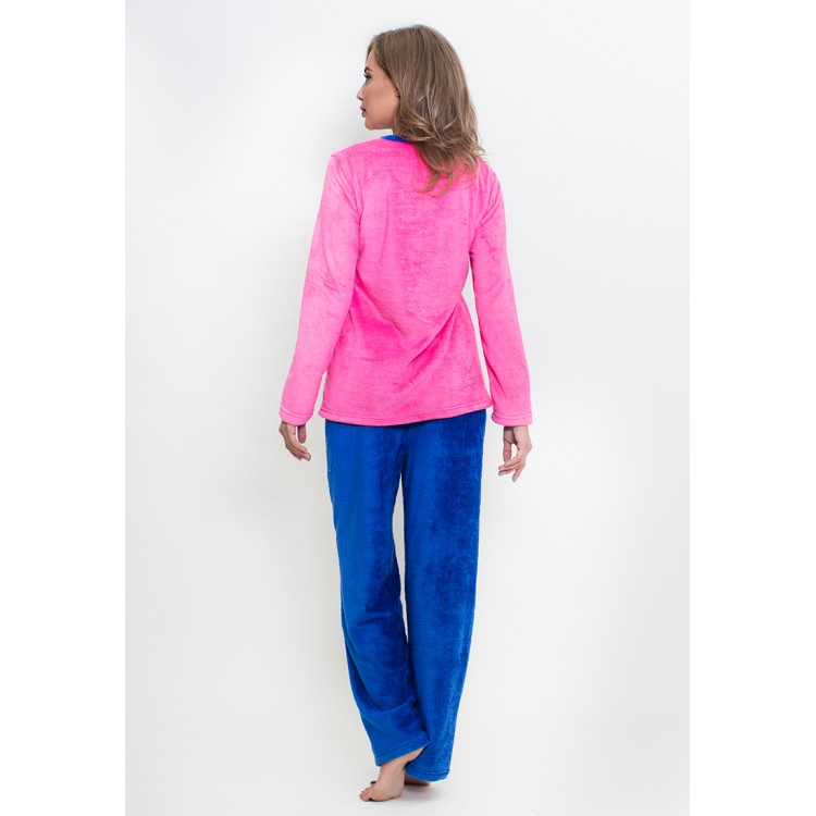 Комплект женский с брюками из микрофибры 940085 Щенок pink