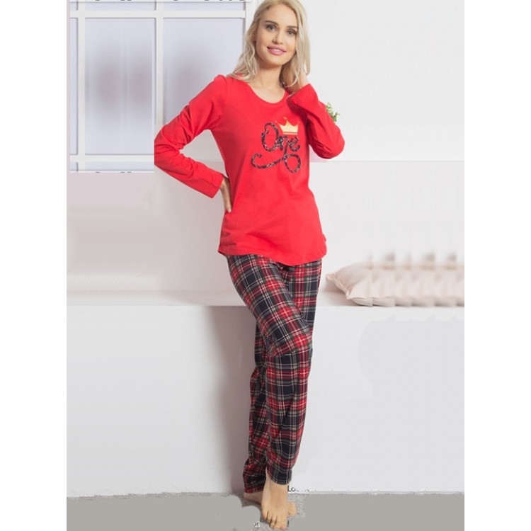 Пижама женская с брюками 002068 5231 red