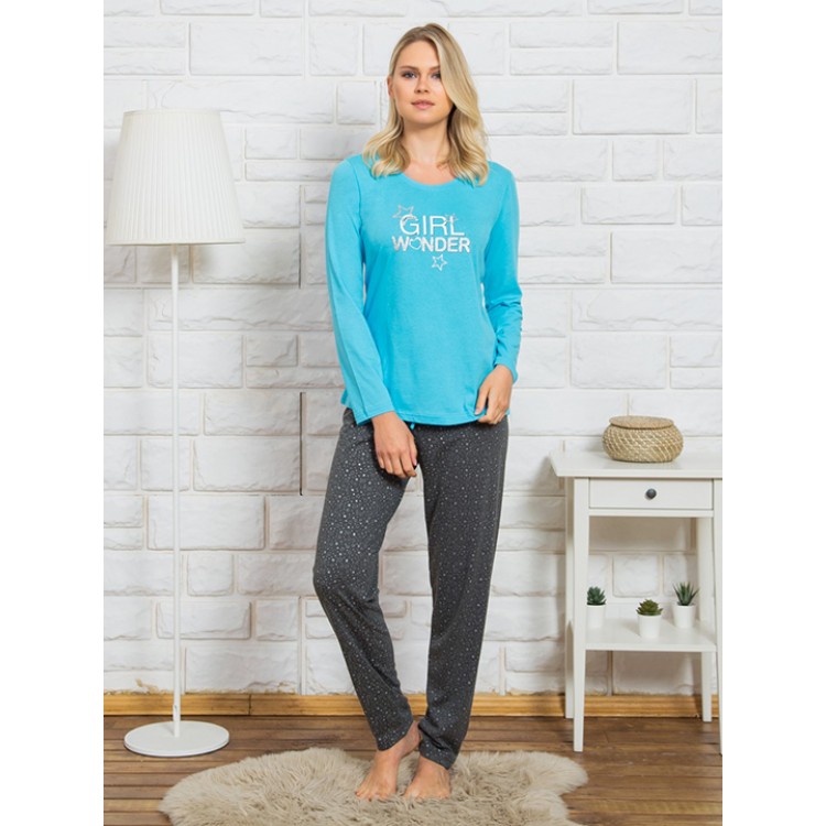 Пижама женская с брюками 004060 1147 turquoise