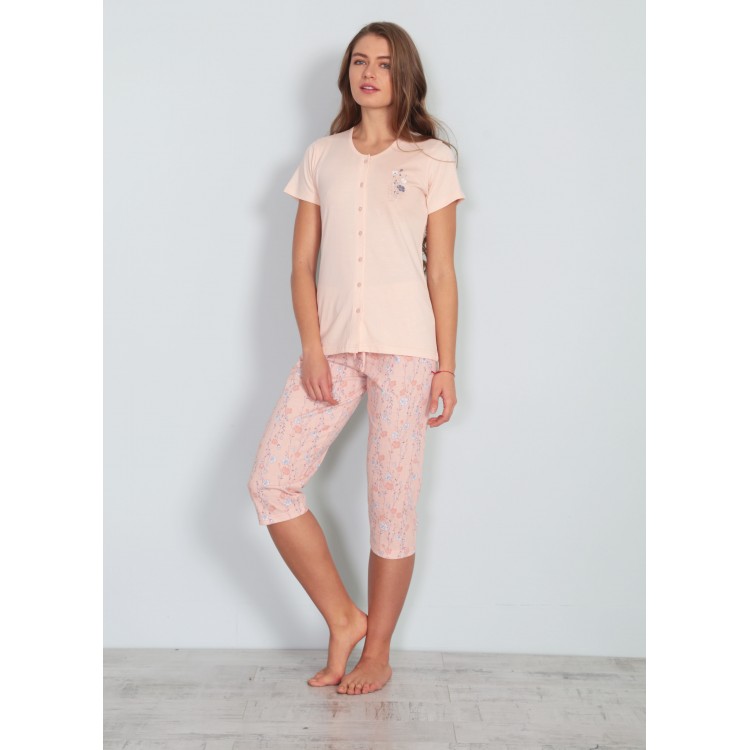 Пижама женская с бриджами 609071 pink