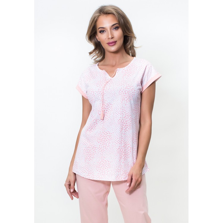Хлопковая пижама с бриджами 610238 pink