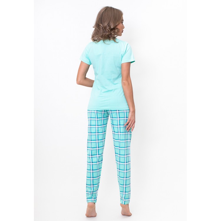 Женский домашний комплект с брюками 705074 turquoise