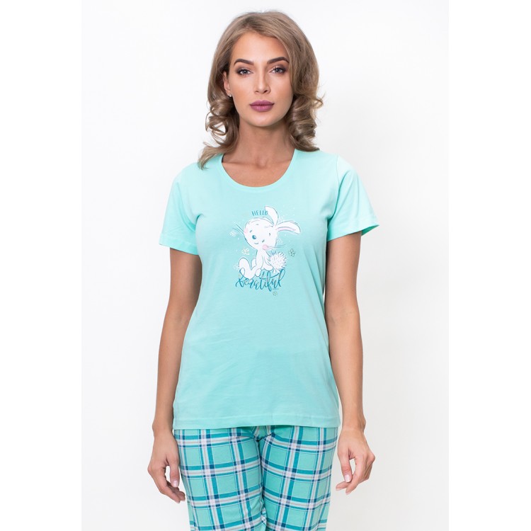 Женский домашний комплект с брюками 705074 turquoise