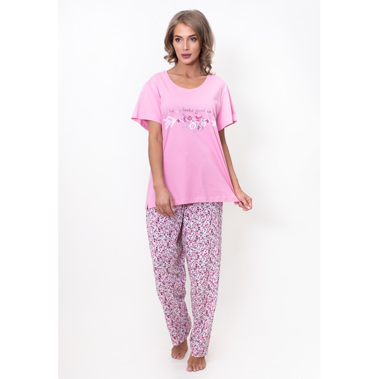 Пижама женская с брюками 705077 pink