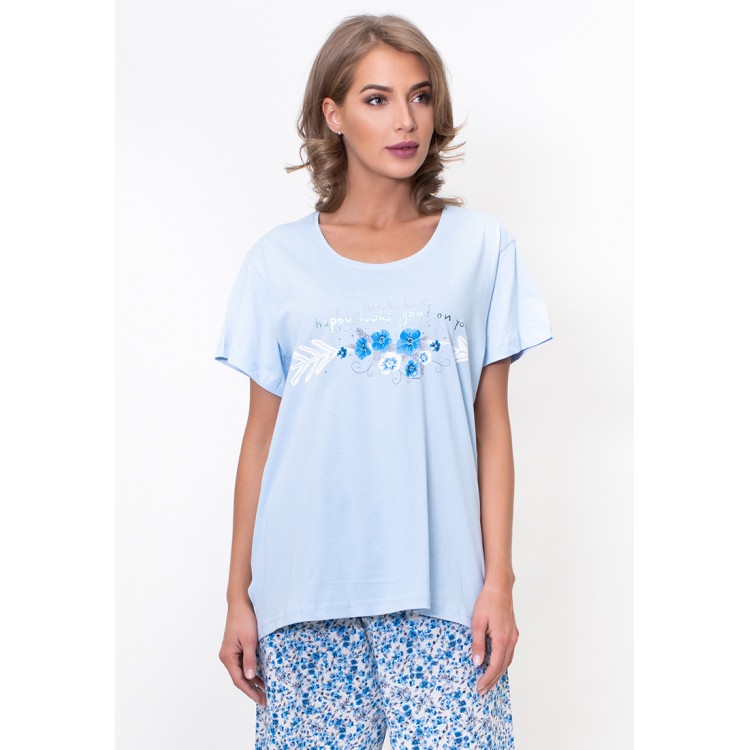 Пижама женская с брюками 705077 blue