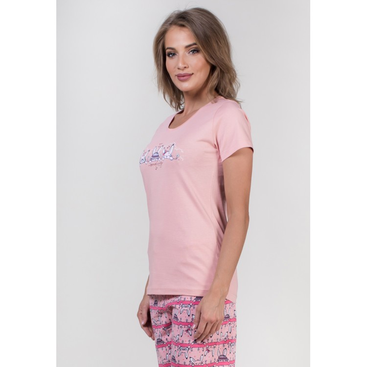 Пижама женская из хлопка 708002 pink