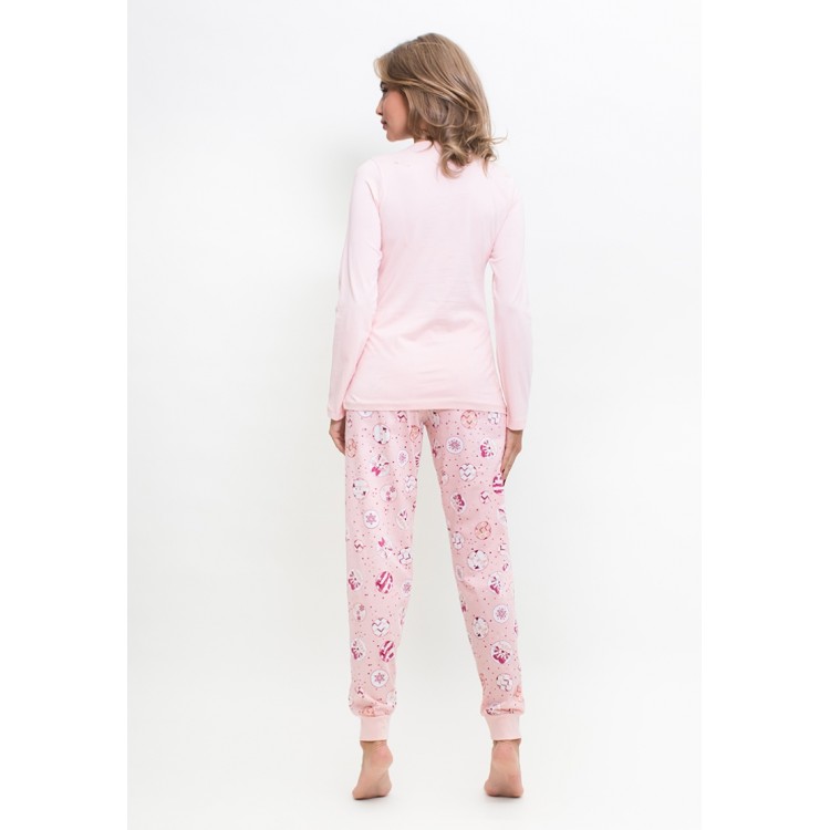 Женская трикотажная пижама 802135 pink