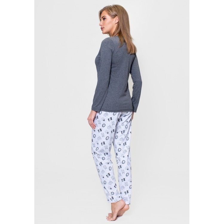 Трикотажная женская пижама 802214 dark grey