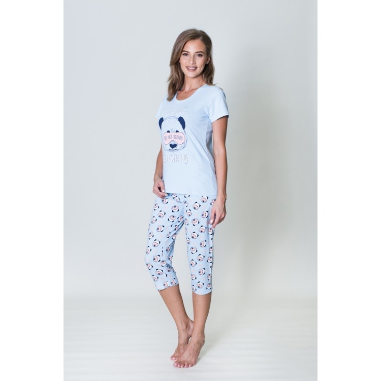 Пижама женская из хлопка с бриджами 809127 Пижама женская из хлопка с бриджами 809127
