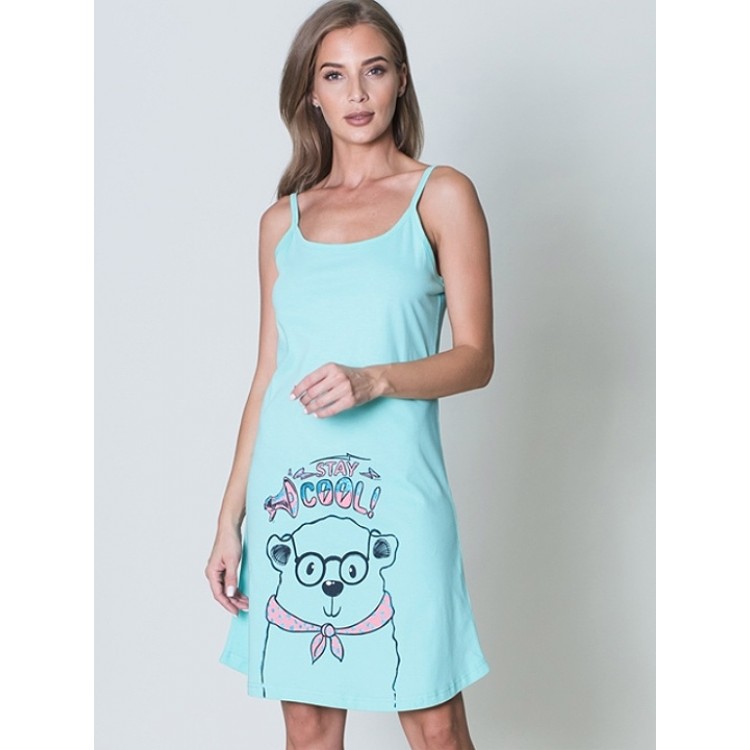 Короткая женская сорочка 809399 turquoise