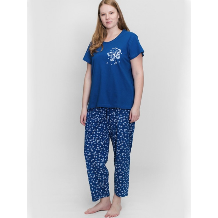 Домашний женский комплект с брюками 810129 3789  dark blue