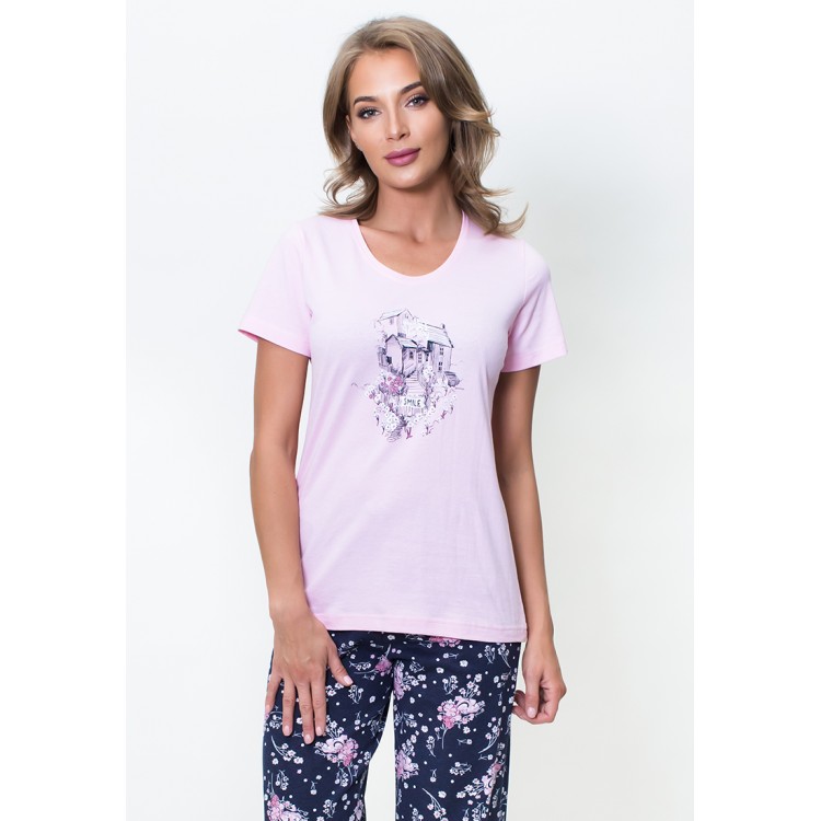 Пижама женская с брюками 810205 pink
