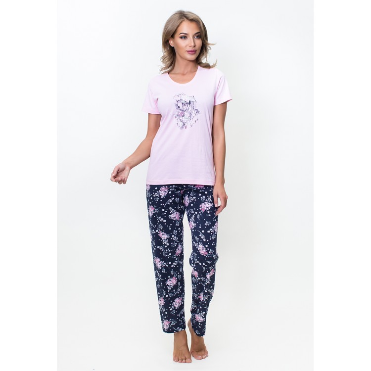 Пижама женская с брюками 810205 pink