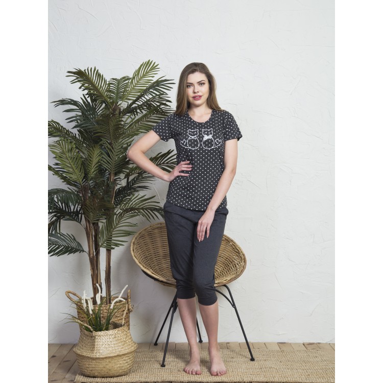Пижама женская трикотажная 902079 black