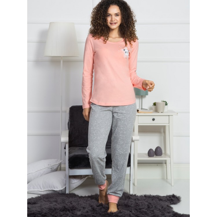 Домашний женский комплект 903163 2185 peach/grey