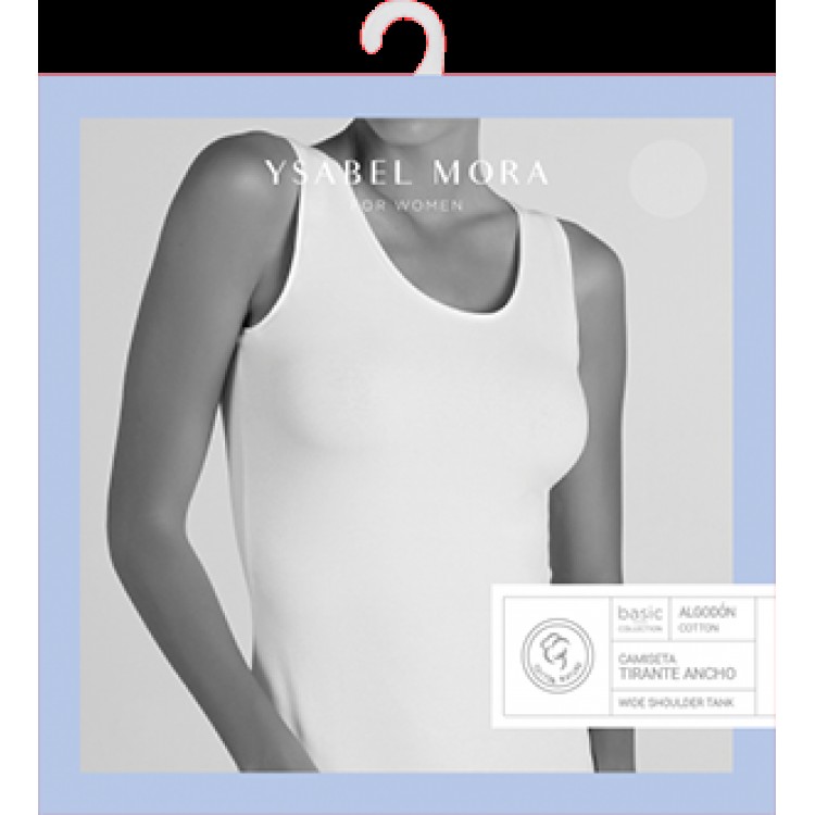 Женская хлопковая майка 19146 WIDE STRAPS T-SHIRT, YSABEL MORA