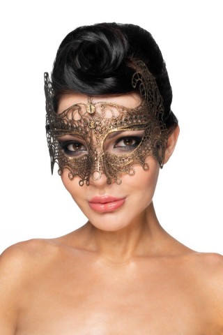 Золотистая карнавальная маска "Рукба"